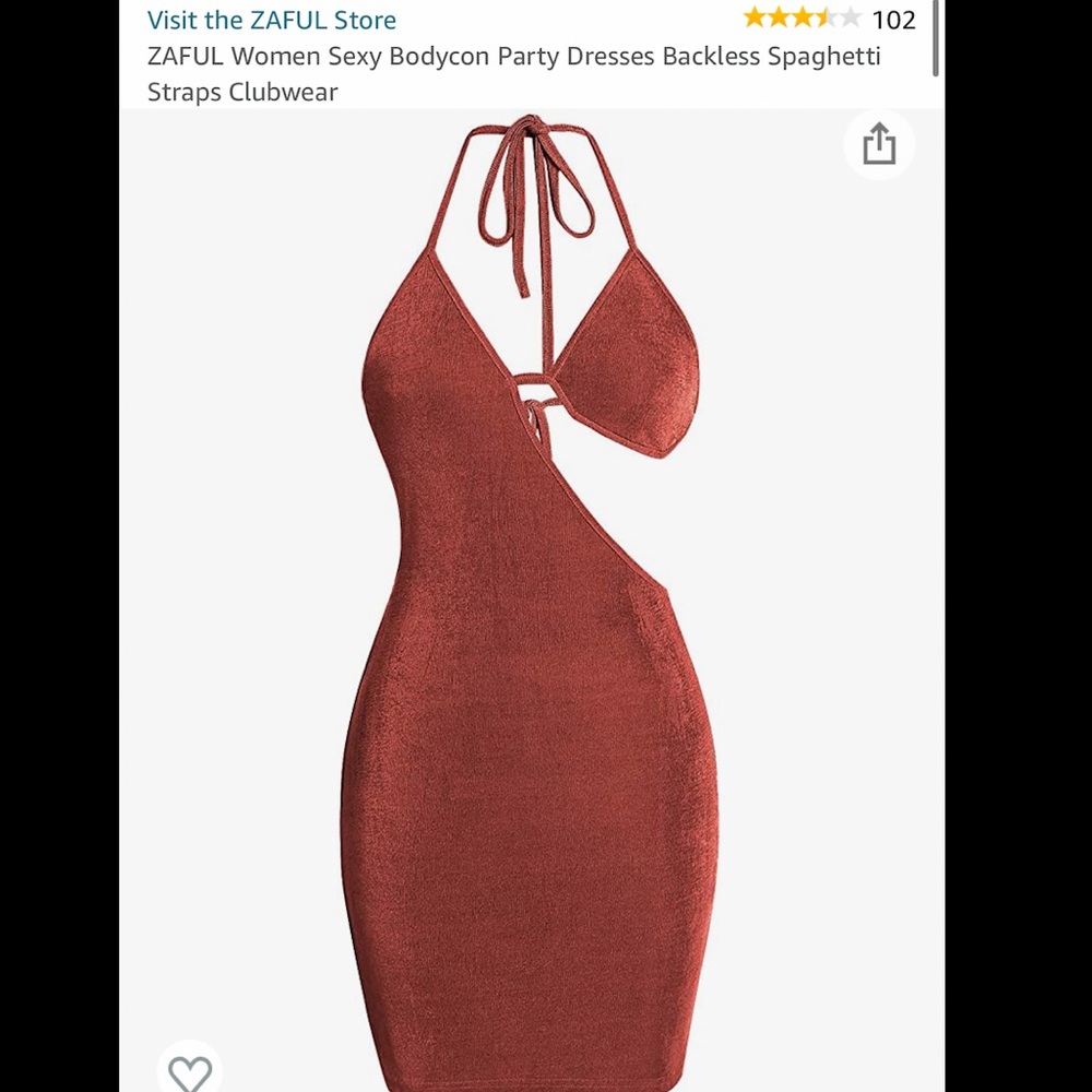 ZAFUL Women Sexy Bodycon Party Dresses Backless Spaghetti Straps Clubwear
